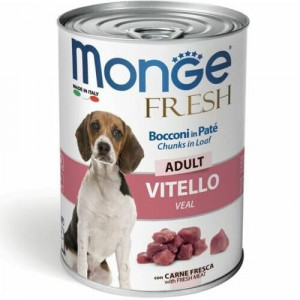 MONGE DOG FRESH CHUNKS VEAL suņu konservi Teļš 400g